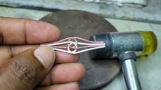 Beautiful twisted copper and silver ring making ! How to make a copper ring ! Handmade silver ring