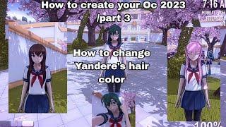 How to create your Oc 2023 /part 3 - How to change Yandere hair color /#yanderesimulator #aya #game