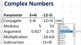 How to Work with Complex Numbers in Excel