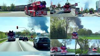 [Anfahrt auf Sicht/Bullhorn/InsideView] Feuer_4 Einsatzfahrt der FF Vechta zu Großbrand in Lohne