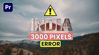 Buffer Size Larger Than 3000 Pixels Error in Premiere Pro - Benn TK Tutorial