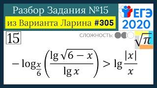 Разбор Задачи №15 из Варианта Ларина №305 (РЕШУ ЕГЭ 533831)