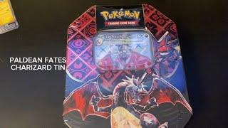 PALDEAN FATES Charizard Tin! DOOKIE PULLS + graded card return (WE GOT A 10)