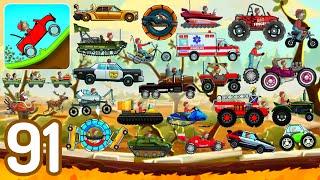 Hill Climb Racing-(Gameplay 91)-Todos Los Autos En Pantano