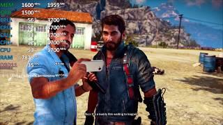 Ryzen 3 2200G Review Just Cause 3 gpu@1500Mhz Gameplay Benchmark Test