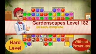 Gardenscapes Level 182 - [2020][No Boosters] solution of Level 182 on Gardenscapes [Hard Level]