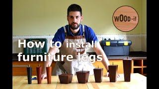 Wood Furniture Legs: installation tutorial