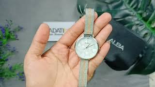 Alba Fashion Silver Dial Silver Mashwire, Case Silver