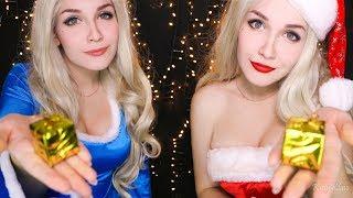 АСМР  Санта и Снегурочка, триггеры,Ролевая игра|ASMR  TWIN  Santa and the Snow Maiden RolePlay 