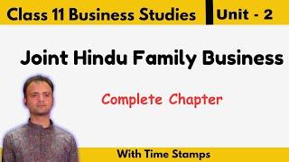 Joint Hindu Family Business Class 11 Business Studies | Hindu Undivided Family Business Chapter 2