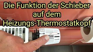 So einfach Heizkosten sparen: Die Funktion der Schieber auf dem Heizungs-Thermostatkopf