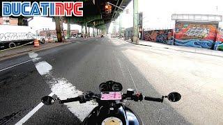 Where you from / been / wana go? Brooklyn Downtown Ride | Ducati NYC Vlog | GAS TANK QUESTIONS v1422