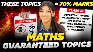 Last min Maths strategy to score 80/80 in Class 10 Most Repeated Topics for Boards