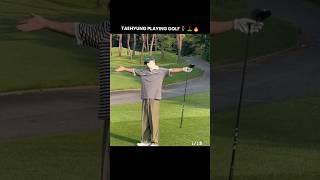 Cutest golf player #thv #taehyung #shorts