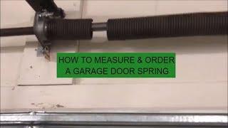 How To Measure A Garage Door Torsion Spring For Ordering - DIY