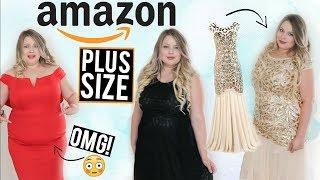 TRYING ON CHEAP FORMAL DRESSES FROM AMAZON! | Plus Size Try On