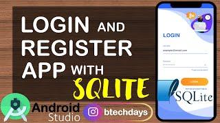 Login and Register Form using SQLite Database in Android Studio | Login Registration Android Studio