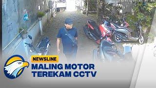 Viral!  Tindakan Pencurian Sepeda Motor Terekam CCTV