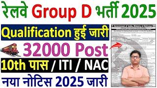 RRB Railway Group D Qualification 2025  Railway Group D Vacancy 2024 Qualification  RRB Group D