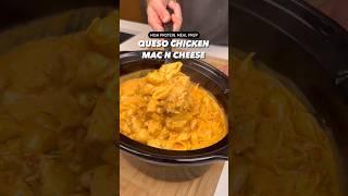 Macro-Friendly, High Protein Queso Chicken Mac n’ Cheese #shorts