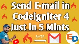 Sending email in Codeigniter in Hindi | Simple Example | codeigniter email config file