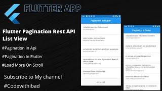 Flutter Pagination Rest API List View | Pagination in flutter | #flutter #pagination