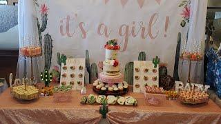 Baby Shower/Cactus Theme w/Pinks & Gold