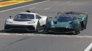 Mercedes AMG ONE vs Aston Martin Valkyrie Pro at Monza Track Day