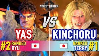 SF6  YAS (#2 Ranked Ryu) vs KINCHORU (#1 Ranked Terry) & KAKERU (Akuma)  SF6 High Level Gameplay