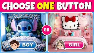 Choose One Button!  GIRL or BOY Edition ️ Quiz Rainbow