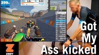 B RACE ON ZWIFT.... attack without succes..