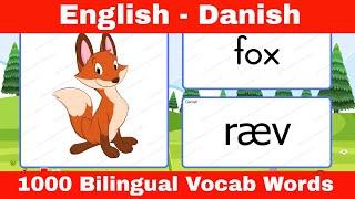 Learn English Danish Vocabulary with Pictures for Beginners : Lær engelsk dansk ordforråd