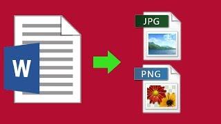 Converting word document to jpeg, png