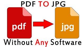 How To Convert PDF To JPG Without Any Software - PDF TO JPG Converter