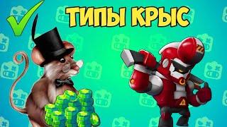 10 ТИПОВ КРЫС В BRAWL STARS