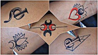 2 beautiful P letter tattoo ideas \\ simple lotus tatttoo and on of the best trick tattoo 