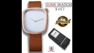 Tomi T-077 Brown&Golden Casual Men’s Waterproof Wristwatch Minimal!