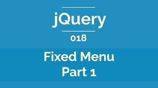 Arabic jQuery Practical Course #018 - Fixed Menu Part 1