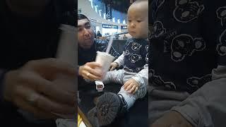 baby Rasul with Dad#shorts#like#baby#funny#subscribe#trend#play#love#pepsi#juice#kids#english#kz#usa