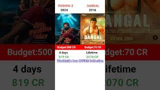 Pushpa 2  Dangal Movie Box Office Collection Comparison #shorts #pushpa2 #dangal #pushpa2therule