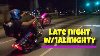 Crazy Night Ride With 1Almighty (After Car Show) | Jamaican Bike Life 