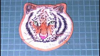 Символ наступающего Нового Года. Вышивка гладью Тигр часть 1# Embroidery with Tiger part 1#