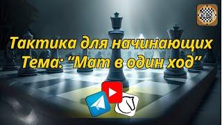 Шахматы. Тактика для начинающих. Мат в один ход.