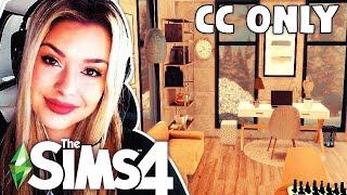 Using CUSTOM CONTENT ONLY To Build A House in The Sims 4  GIRL VERSUS SIMS 4 CC BUILD CHALLENGE 