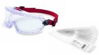 Honeywell Painters Wraparound Safety Goggles with 5 Peel Away Protective Lens Covers (RWS-51049)