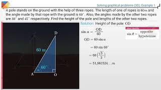 Solving graphical problems (3D) using trigonometry