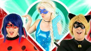 MIRACULOUS LADYBUG gives ELSA a Miraculous!