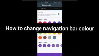 how to change navigation bar colour