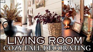 FALL LIVING ROOM DECORATE WITH ME 2024/COZY FALL DECORATING IDEAS/HOW TO CREATE A COZY FALL AMBIENCE