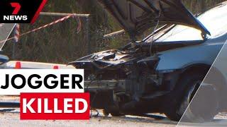 Woman killed by out of control car while jogging in Coopers Plains | 7NEWS